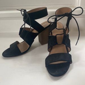 Merona Strappy Black Block Heels size 10 - Perfect for summer!